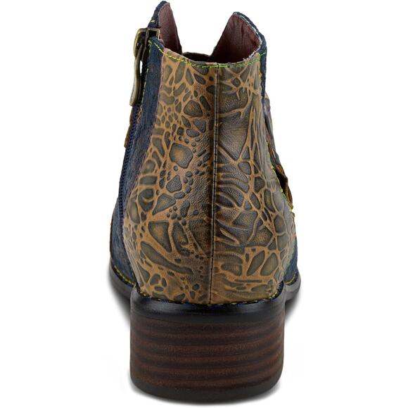 L'Artiste by Spring Step Womens Georgiana Leather Ankle Boot -- Blue Multi NEW - Picture 4 of 8